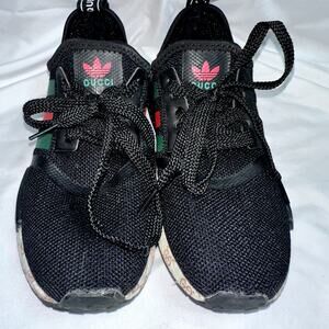 Adidas NMD Gucci R1 Boost Womens Size 7 Black Red Green Lace up Sneakers New